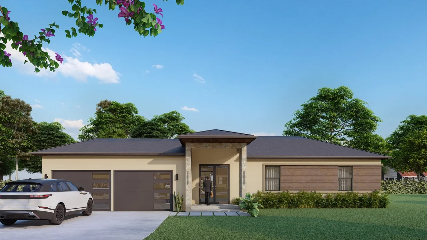 A buyer arriving at their finished Terra modular home